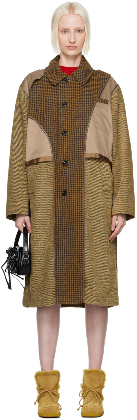 Shop Andersson Bell Multicolor Inside-out Coat In Brown