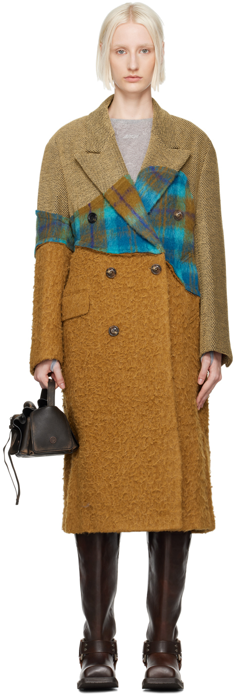 Shop Andersson Bell Multicolor Panni Custom-like Coat In Yellow