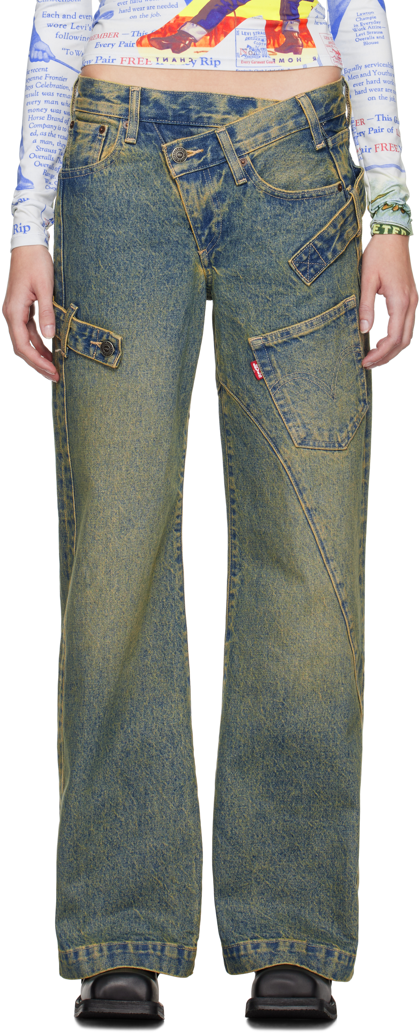 Shop Andersson Bell Blue Levi's Edition Overlay Jeans