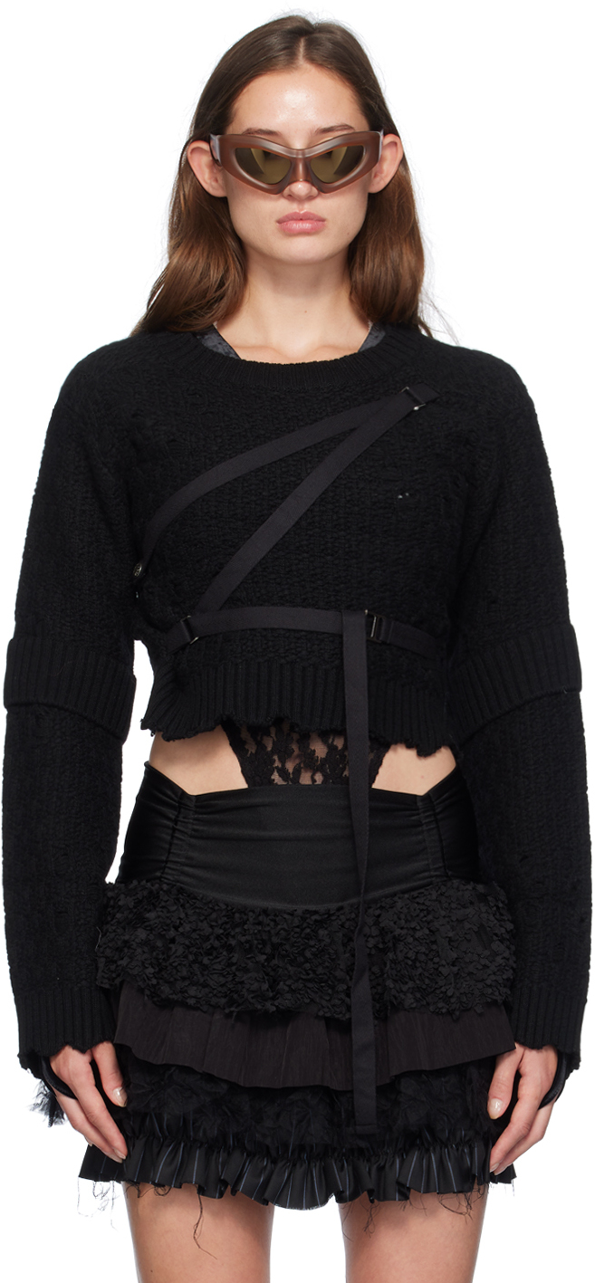 Shop Andersson Bell Black Nora Strap Sweater