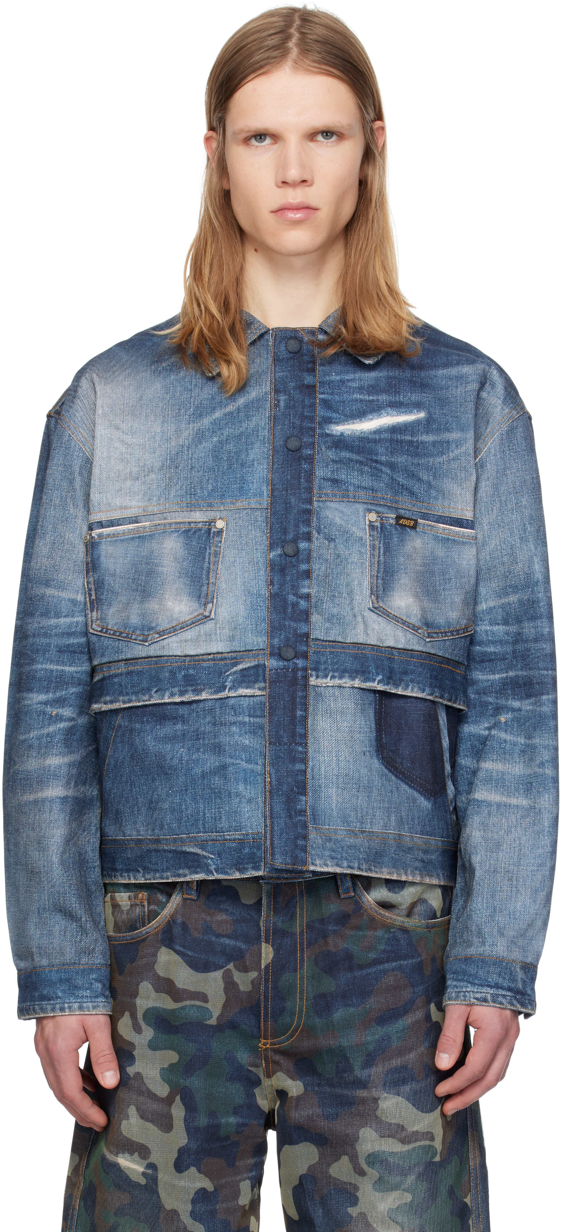 Blue Trompe L
ail Double Waist Denim Jacket