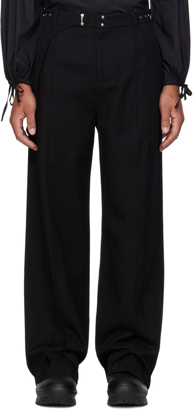 Shop Andersson Bell Black Wrap Trousers