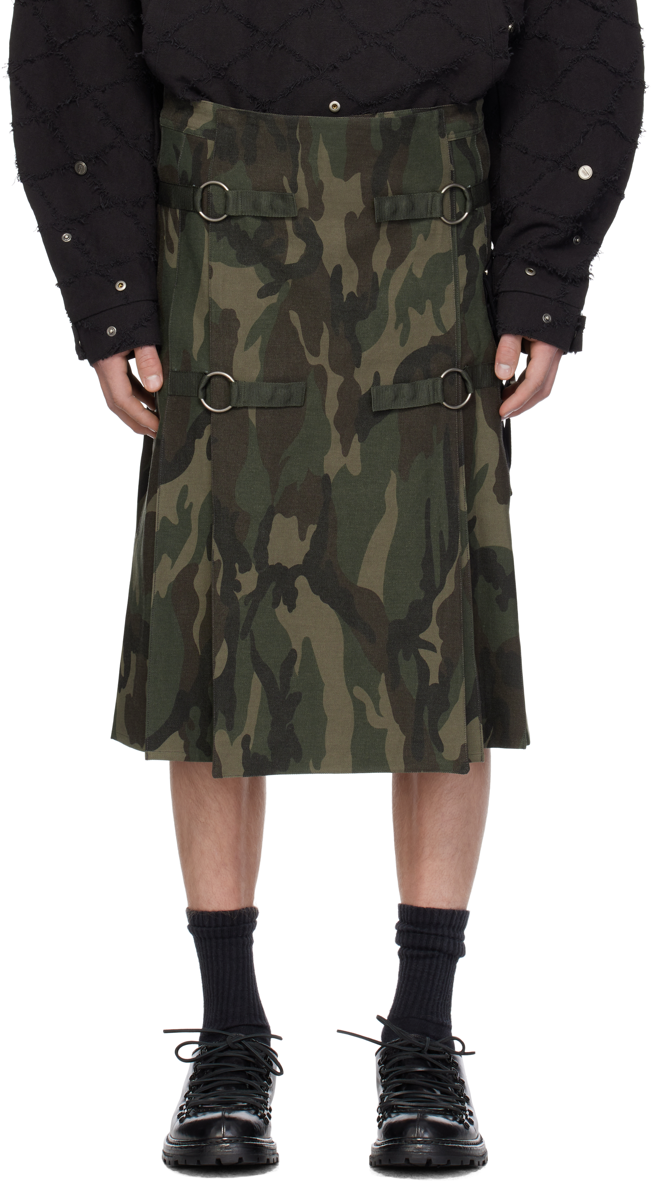 Khaki Kilt Skirt