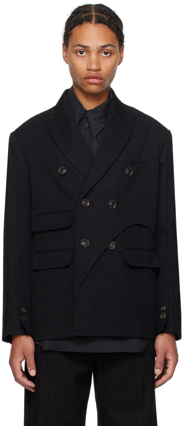 Shop Andersson Bell Black Double Breasted Blazer