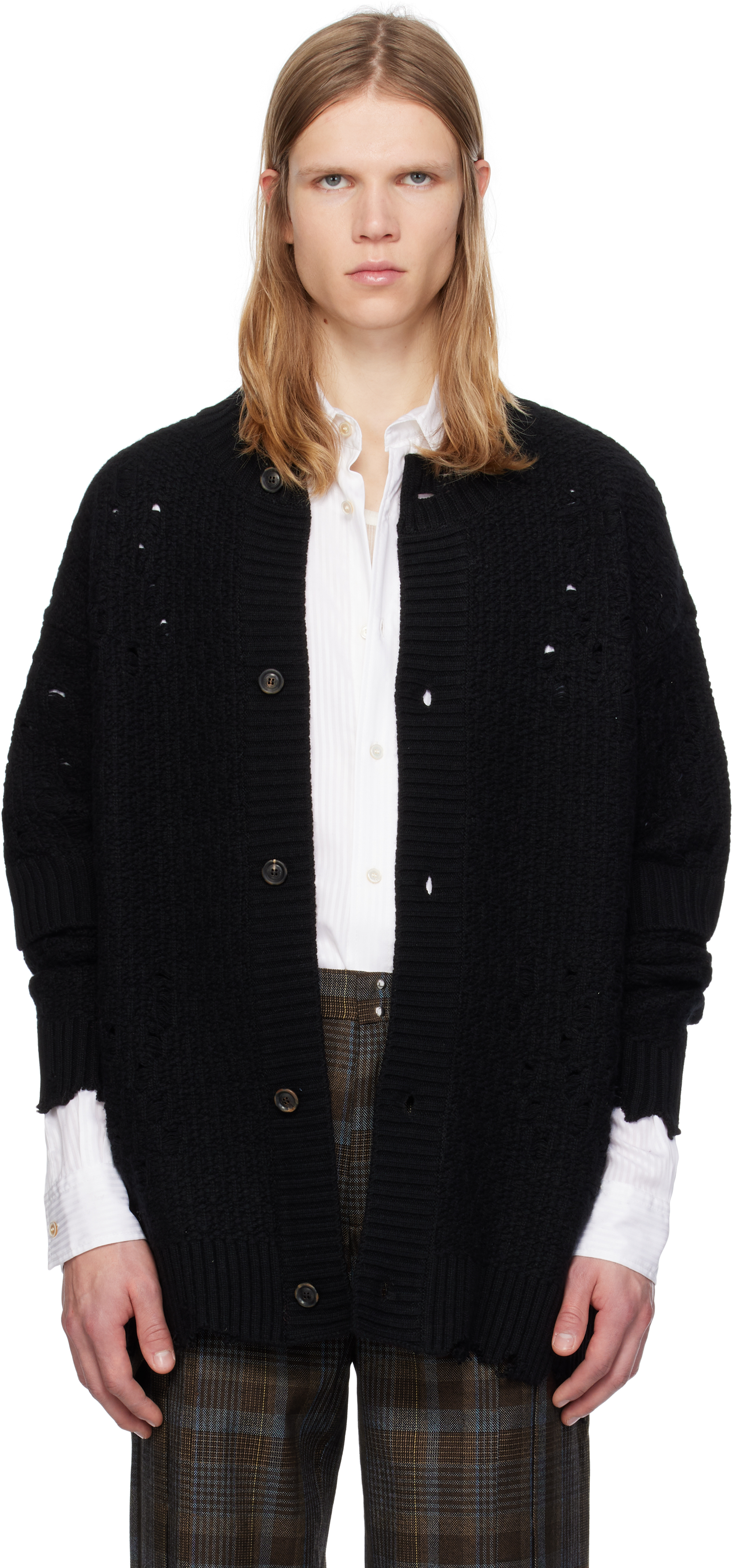 Andersson Bell Black Roghen Wool Long Cardigan