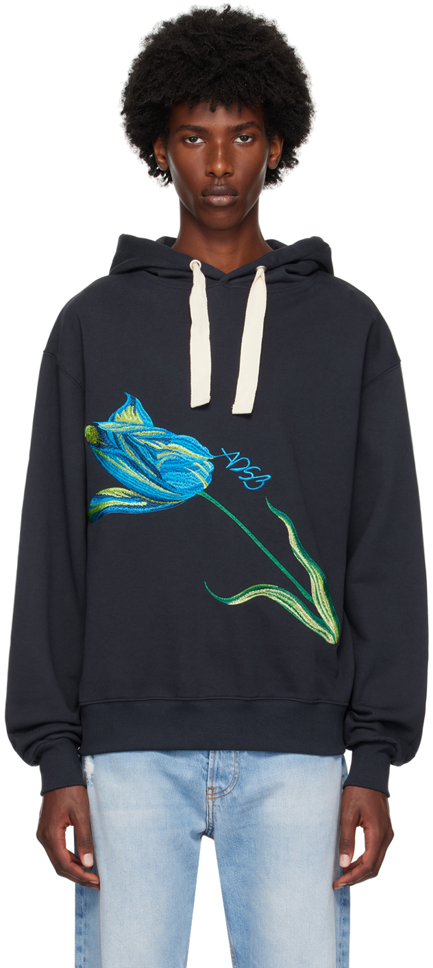 Black Essential 'ADSB' Fiore Hoodie