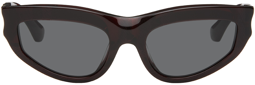 Burgundy Classic Oval Sunglasses