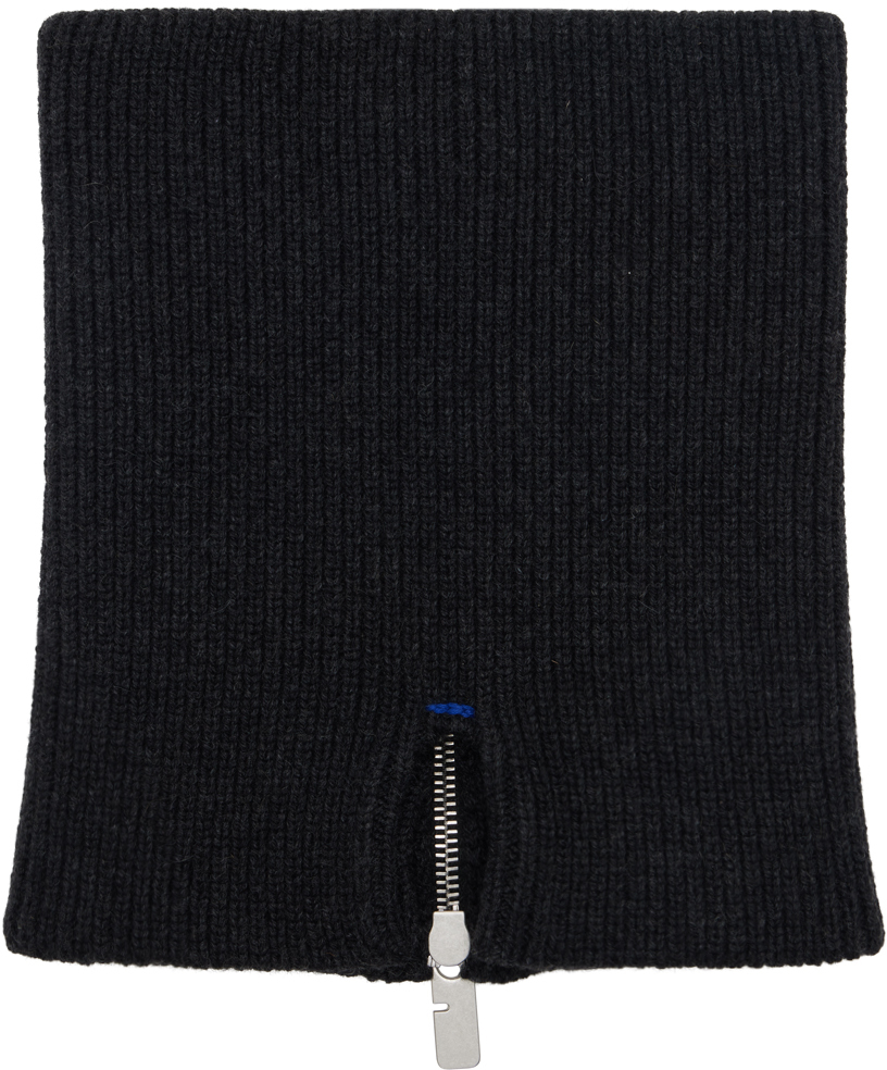 BURBERRY GRAY ZIP NECK WARMER 
