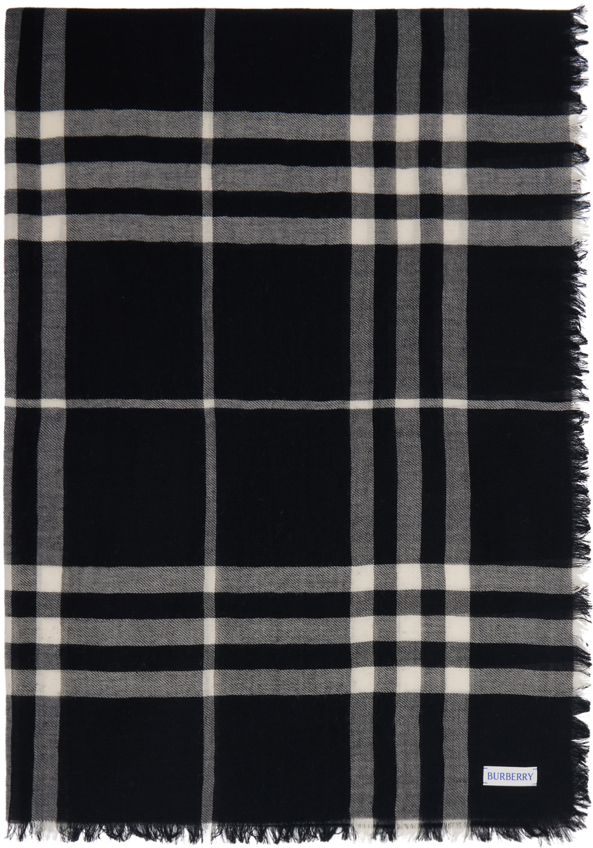 Black Check Scarf