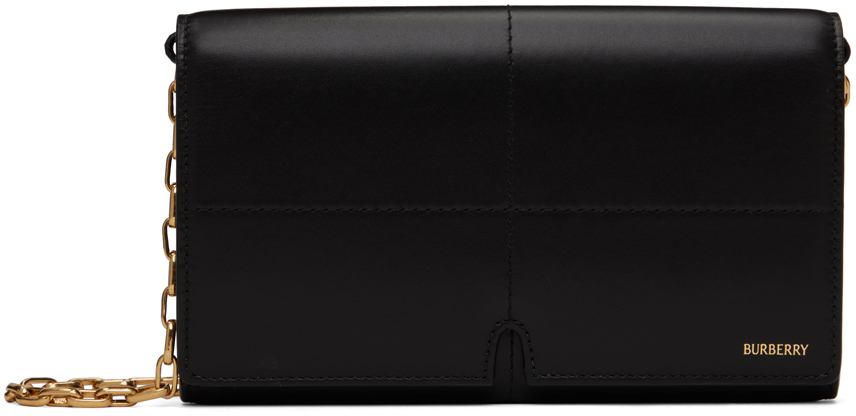 Burberry Snip チェーン ストラップ ウォレットバッグ Burberry: ブラック Snip チェーンストラップ ウォレットバッグ