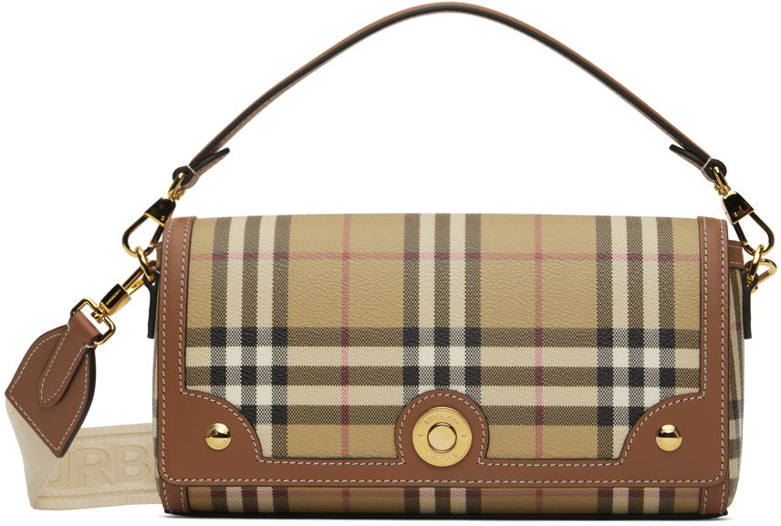 Beige Small Note Crossbody Bag