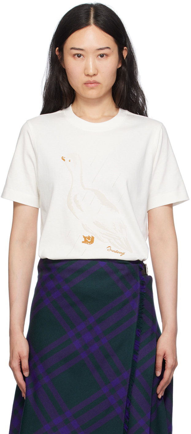 【関税込み】Burberry ホワイト コットン Duck Tシャツ 52F06944-2D78-4751-B312-