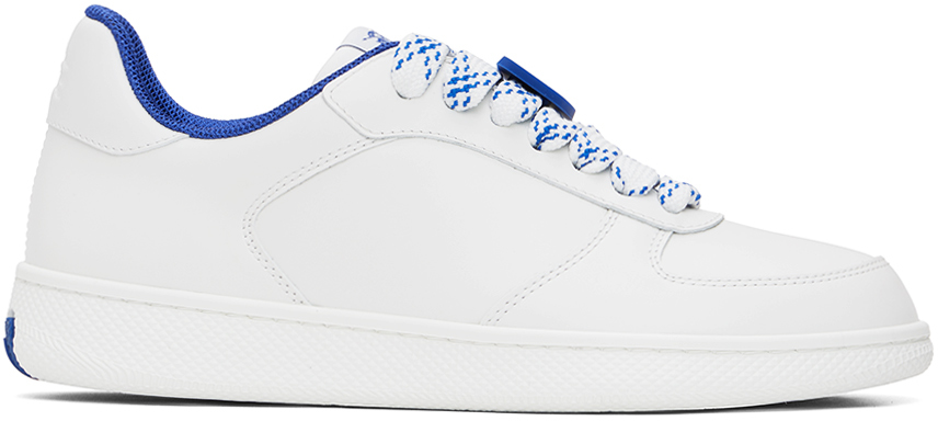 Shop Burberry White Terrace Sneakers