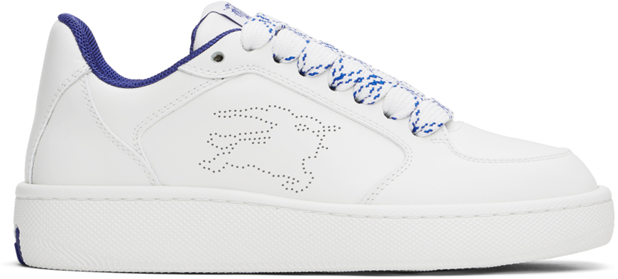 スニーカー Burberry White Leather Stock Sneakers White Leather Stock Sneakers by Burberry on Sale