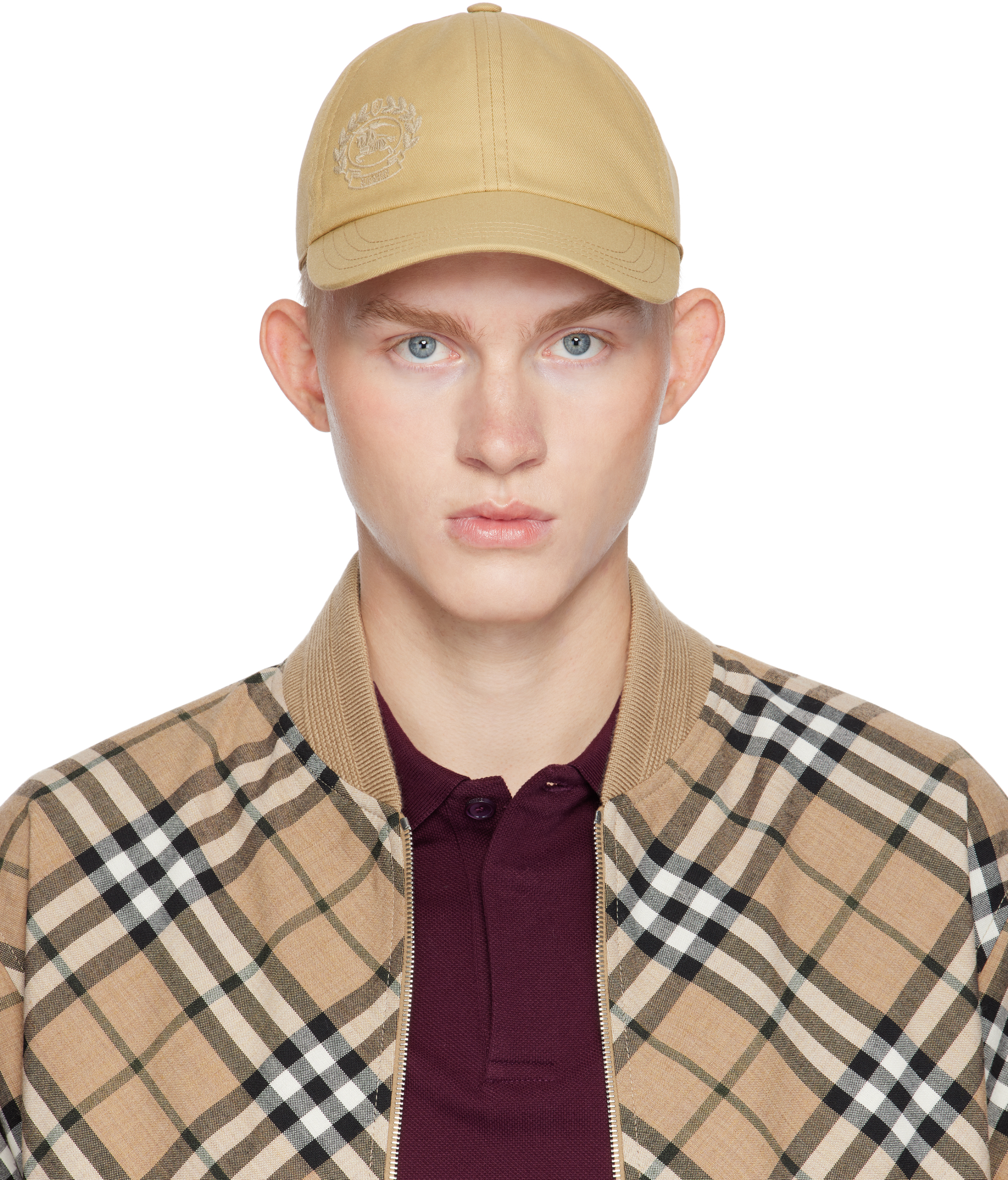 Burberry Ekd-embroidered Baseball Cap In Neutrals