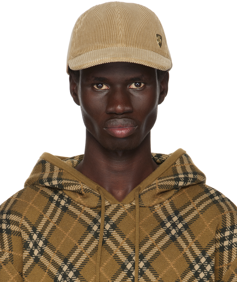 Burberry コーデュロイ スエードキャップ Burberry: ベージュ コーデュロイ ベースボールキャップ