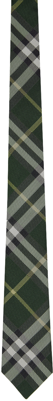 Green Check Silk Tie