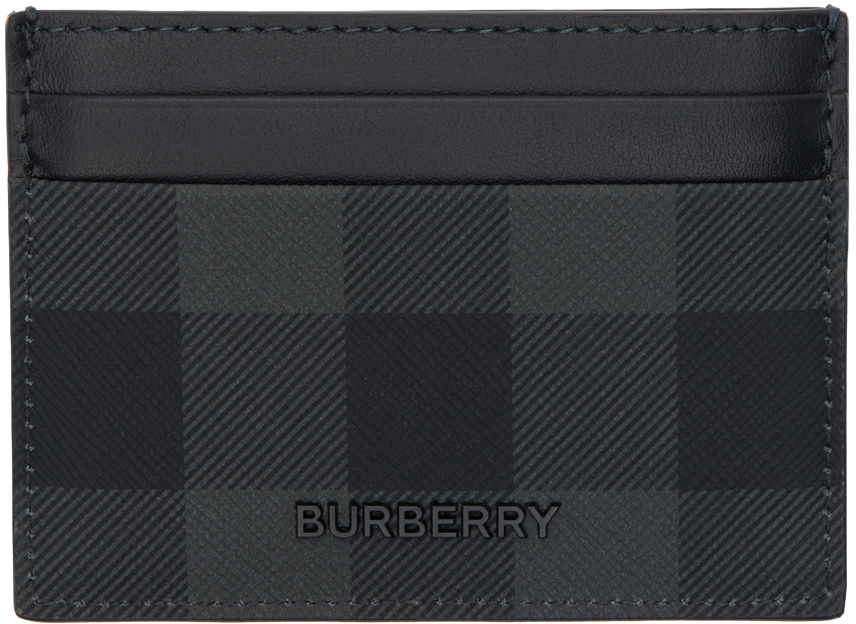 BURBERRY ブラック チェック カードケース 