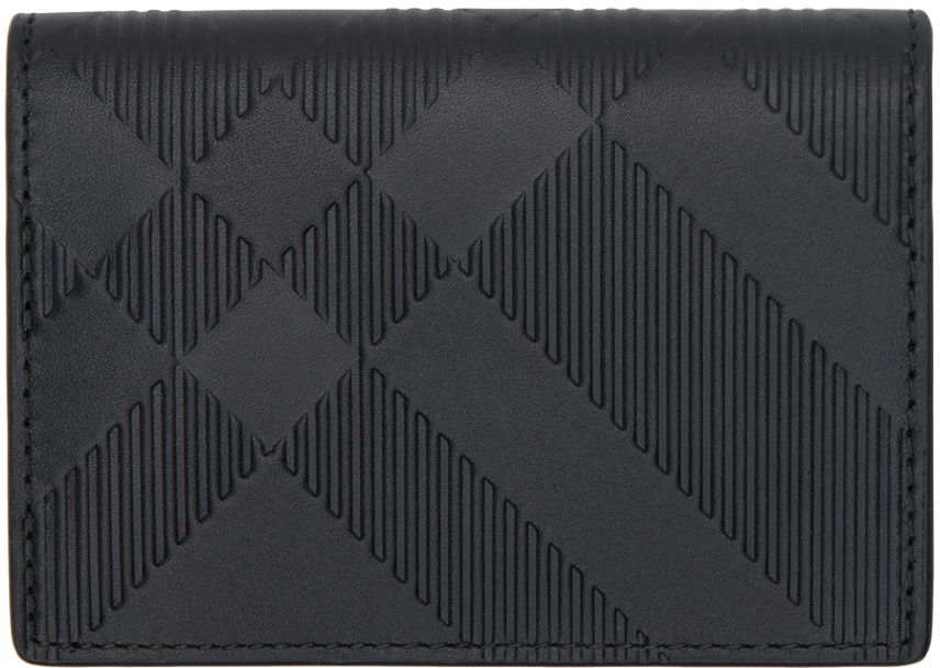 Black Check Folding Card Holder