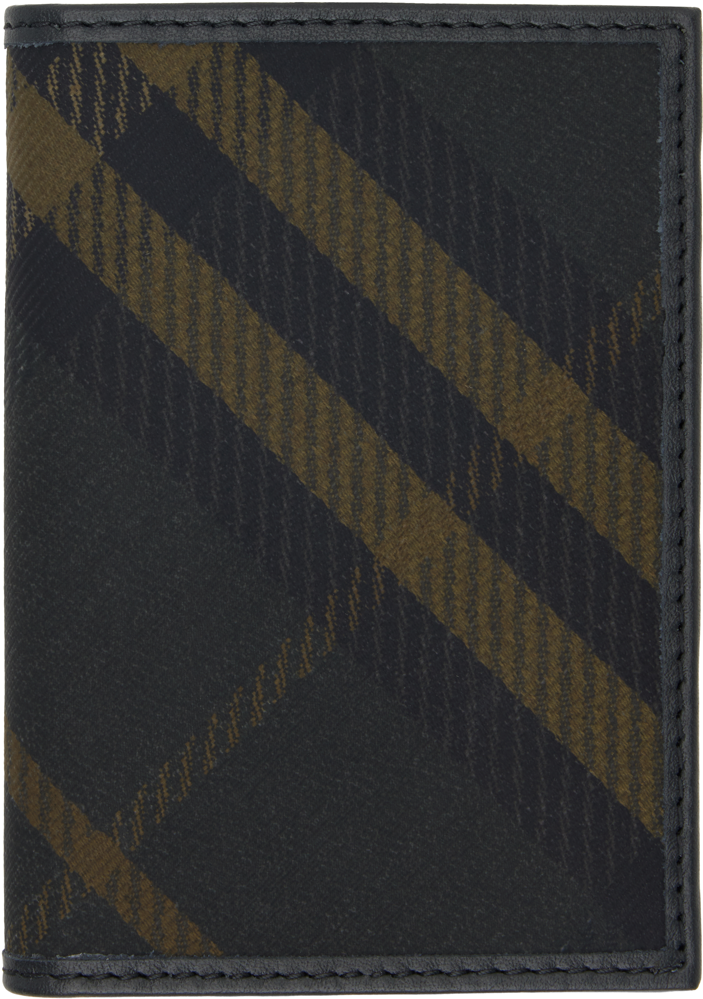 Khaki Check Folding Card Holder