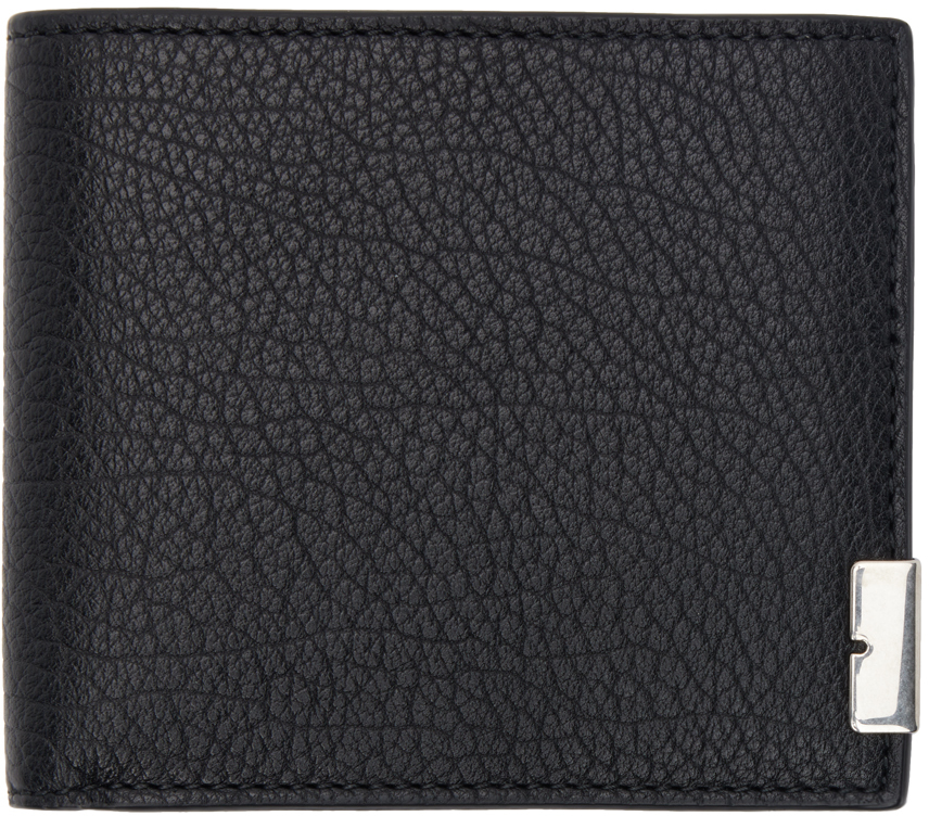 Black B Cut Bifold Wallet