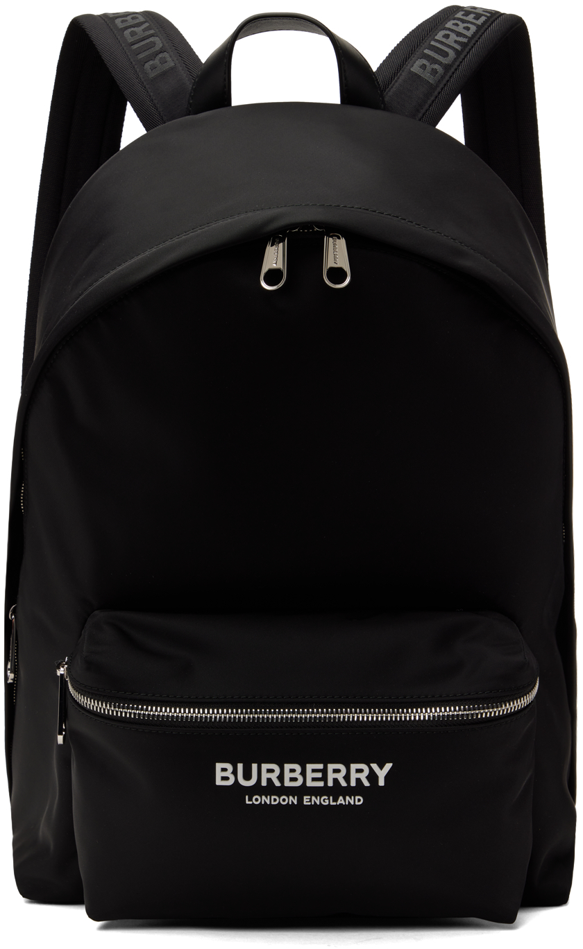 Burberry Black Nylon Backpack SSENSE Canada