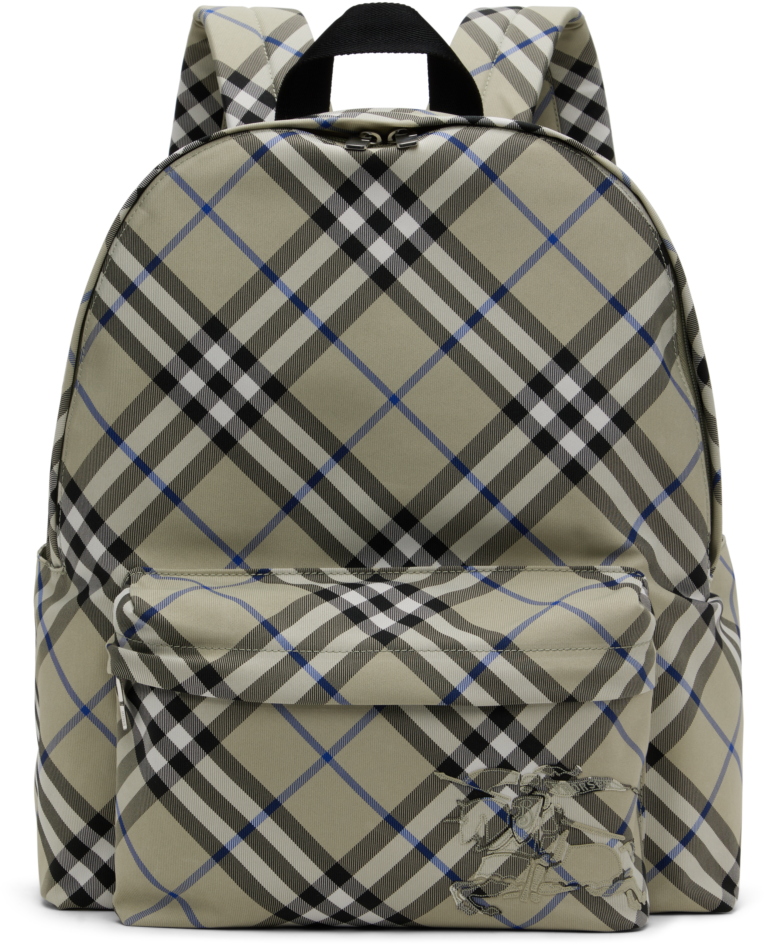 Taupe Check Backpack