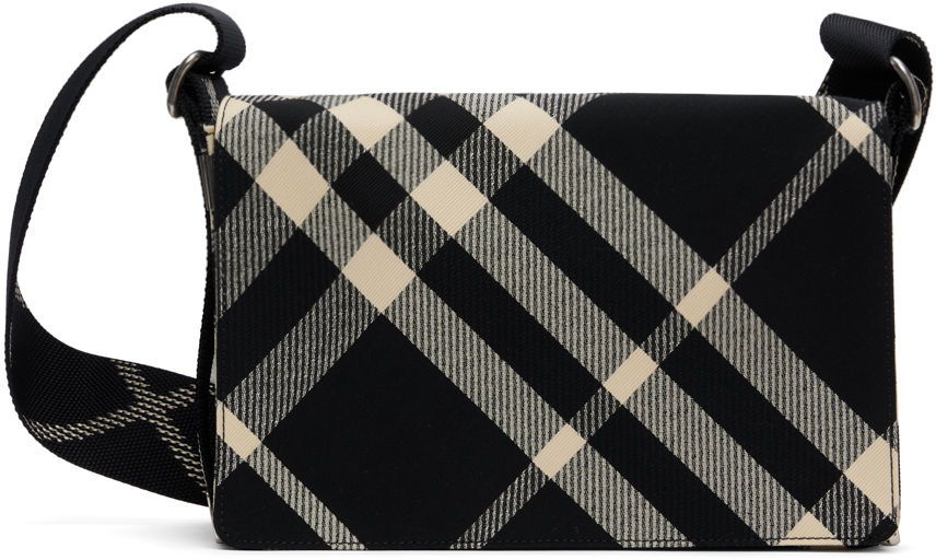 Black Check Trench Bag