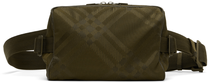 Khaki Check Belt Bag