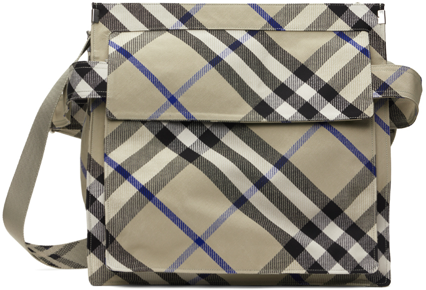 Beige Medium Trench Tote by Burberry on Sale