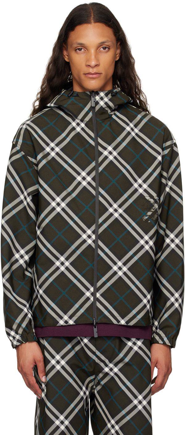 Shop Burberry Brown Reversible Jacket In Snug Ip Check