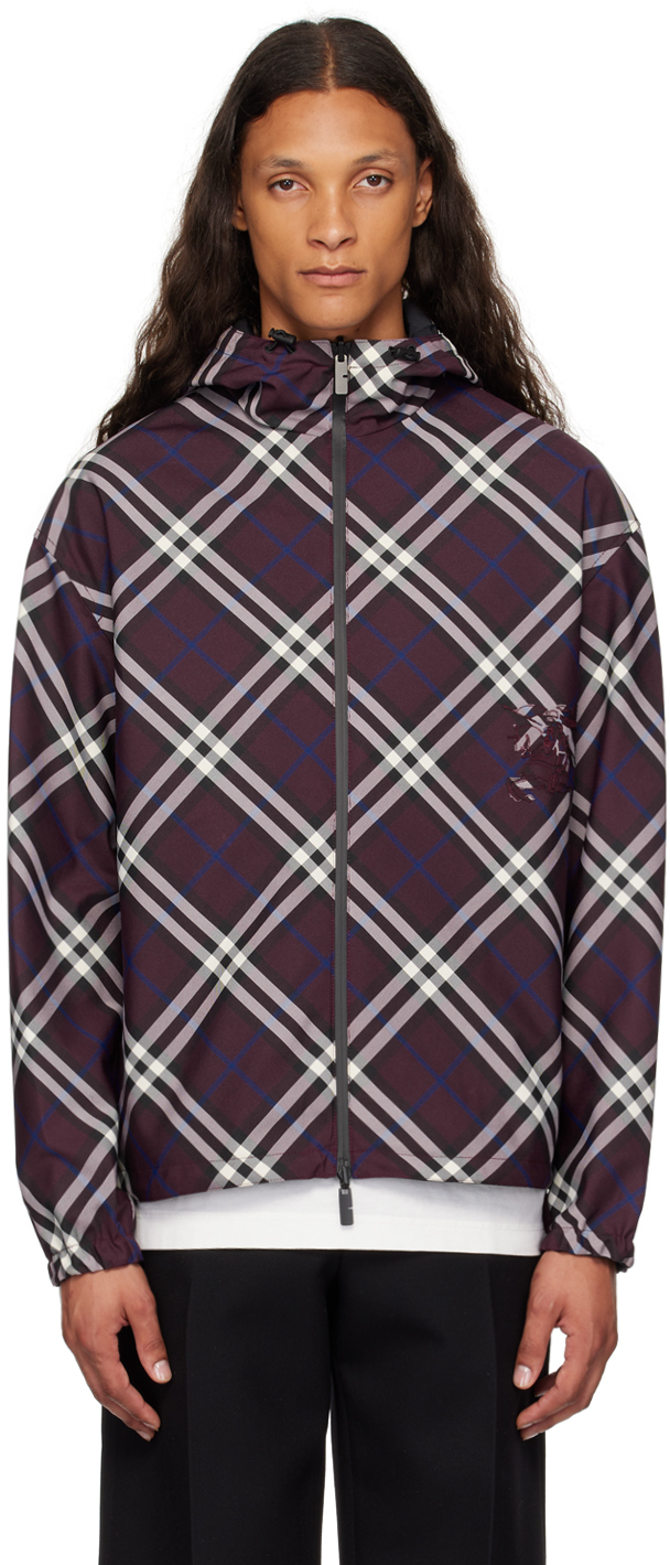 Burberry Reversible Check Jacket In Pansy Ip Check