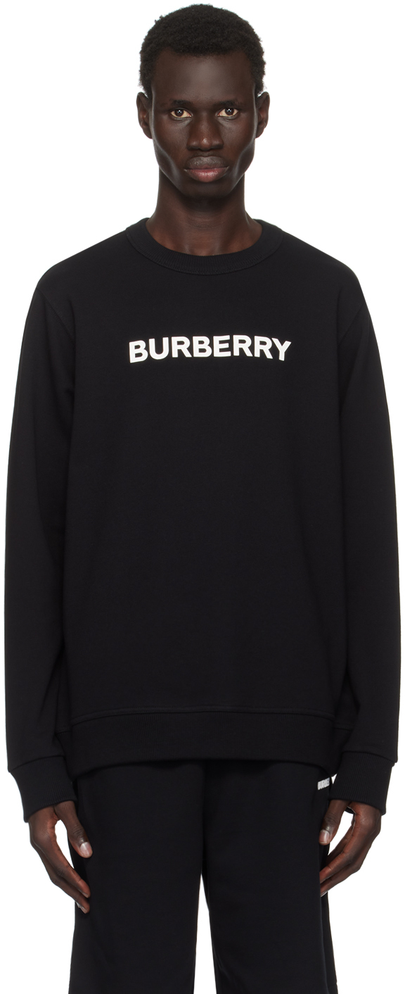 Black Logo Cotton Sweatshirt