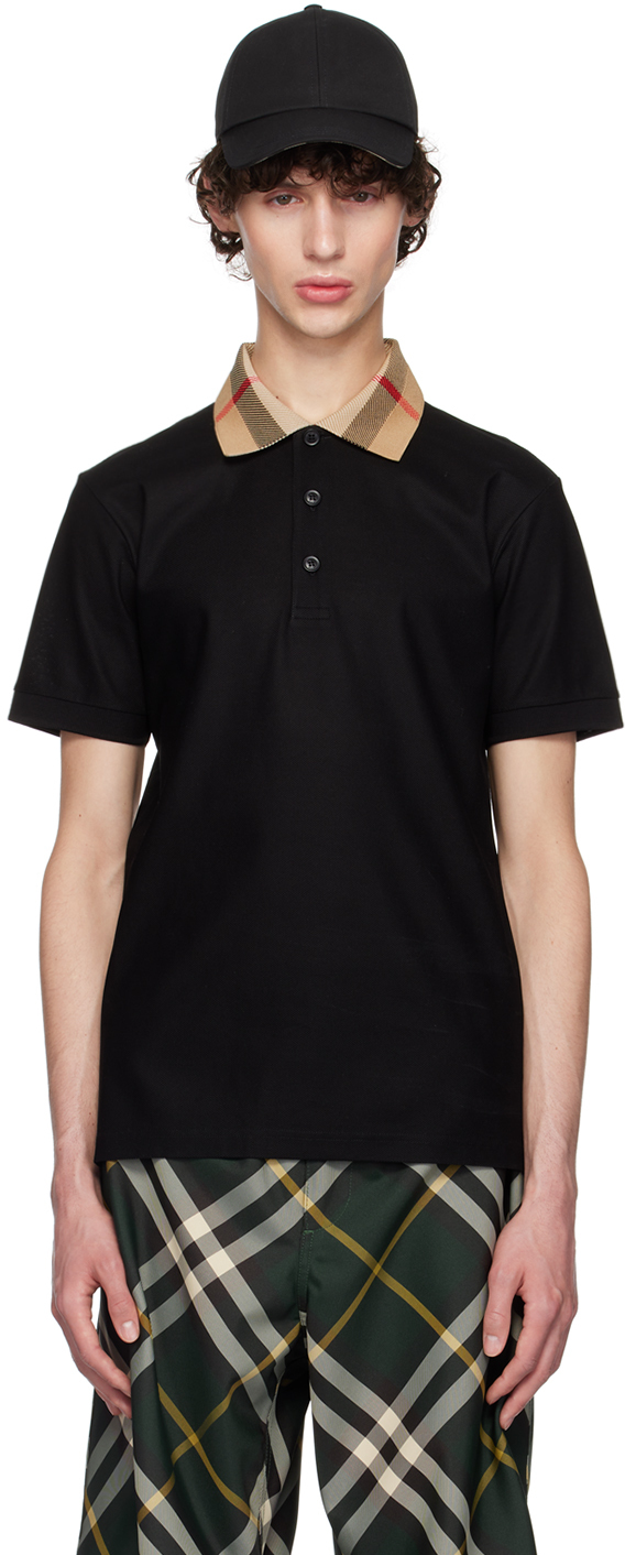 Black Cotton Polo