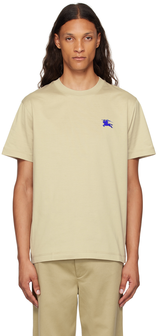 Tシャツ・カットソー BURBERRY Cerulean Blue Cotton T-Shirt Burberry Blue Check T-Shirt Burberry