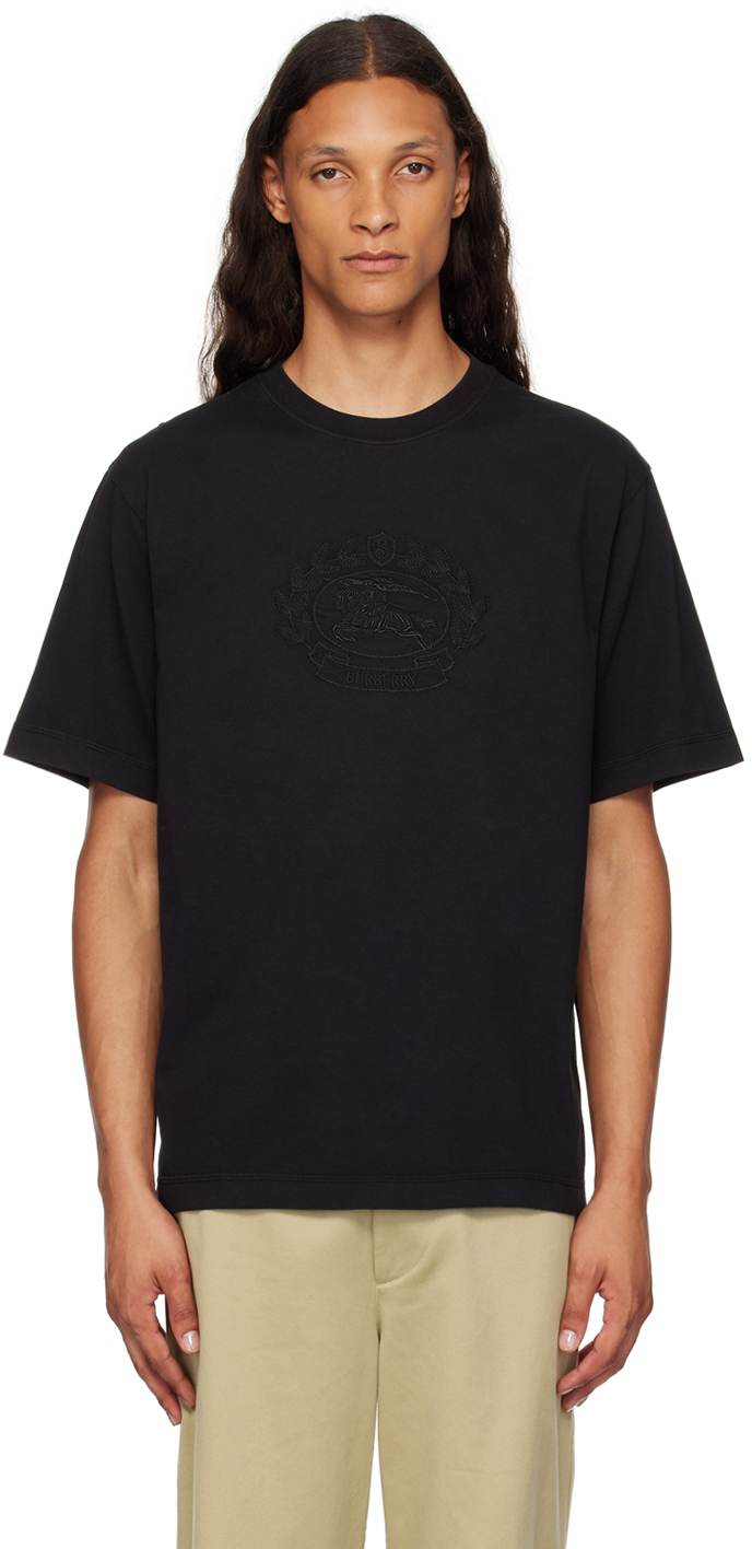 Shop Burberry Black Ekd T-shirt