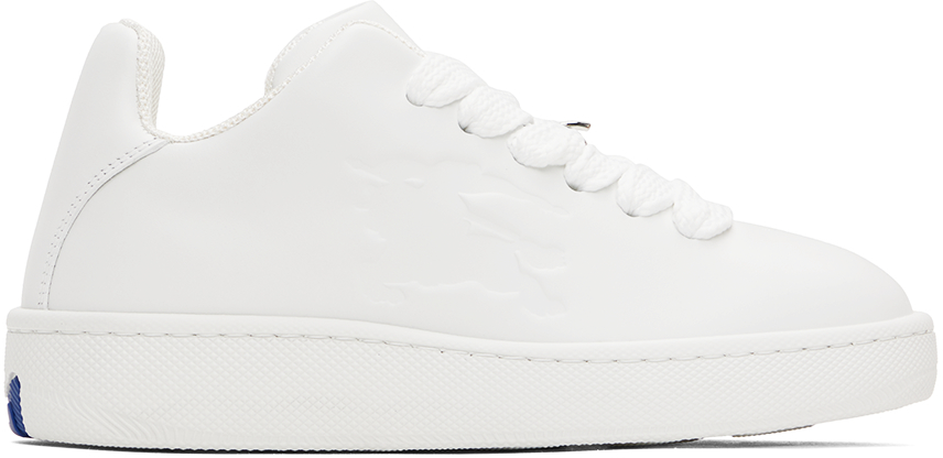 White Leather Box Sneakers