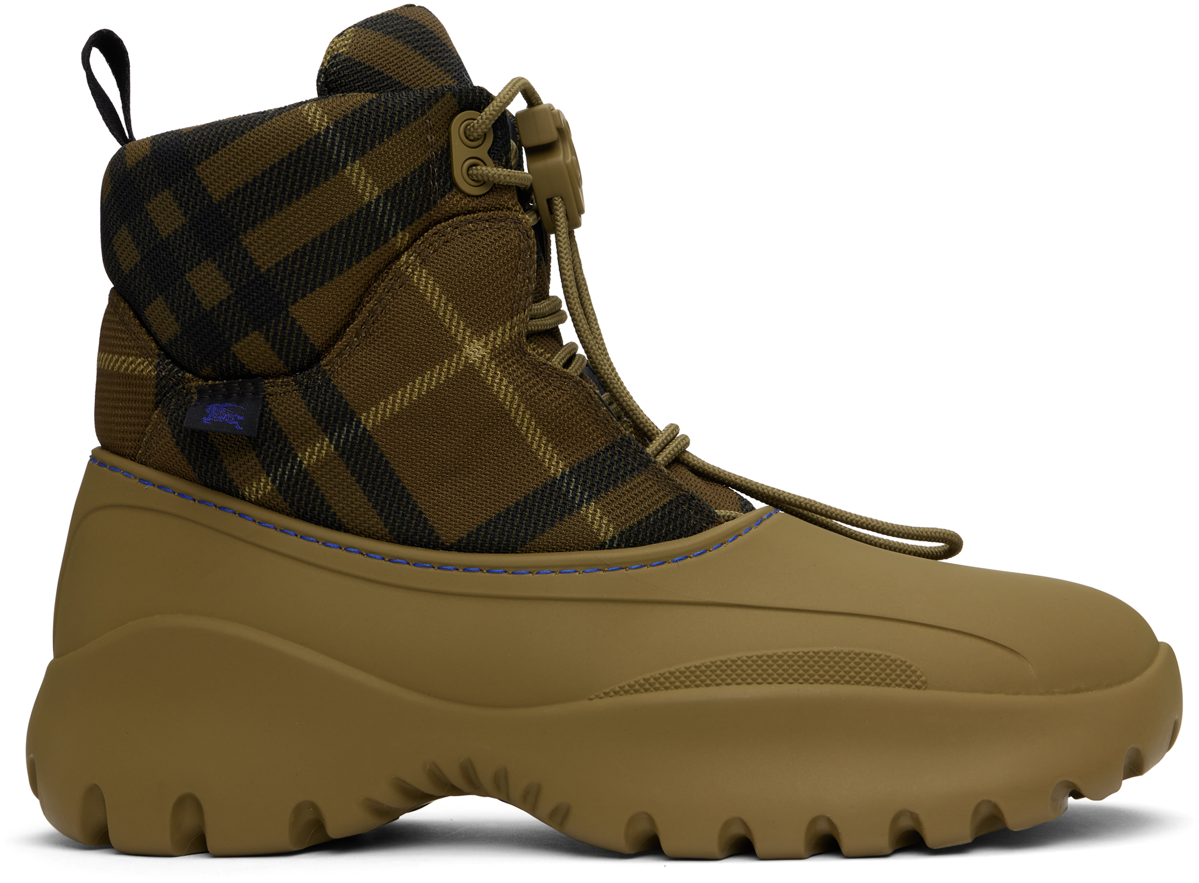 Khaki Check Scoot Trek Boots