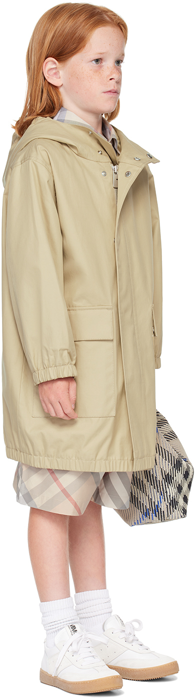 Burberry Kids Khaki Lightweight Coat In Hunter