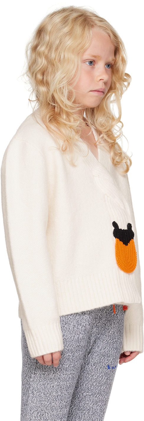 Burberry Swan Wool-blend Cardigan In Ivory