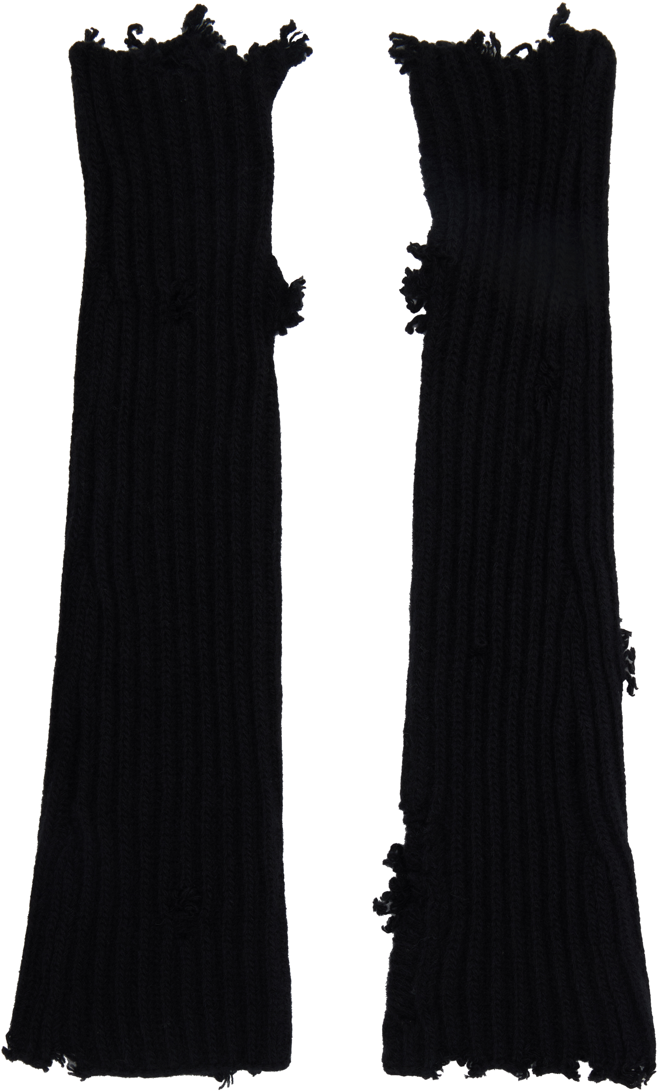 Shop Ann Demeulemeester Black Zarina Arm Warmers In 099 Black