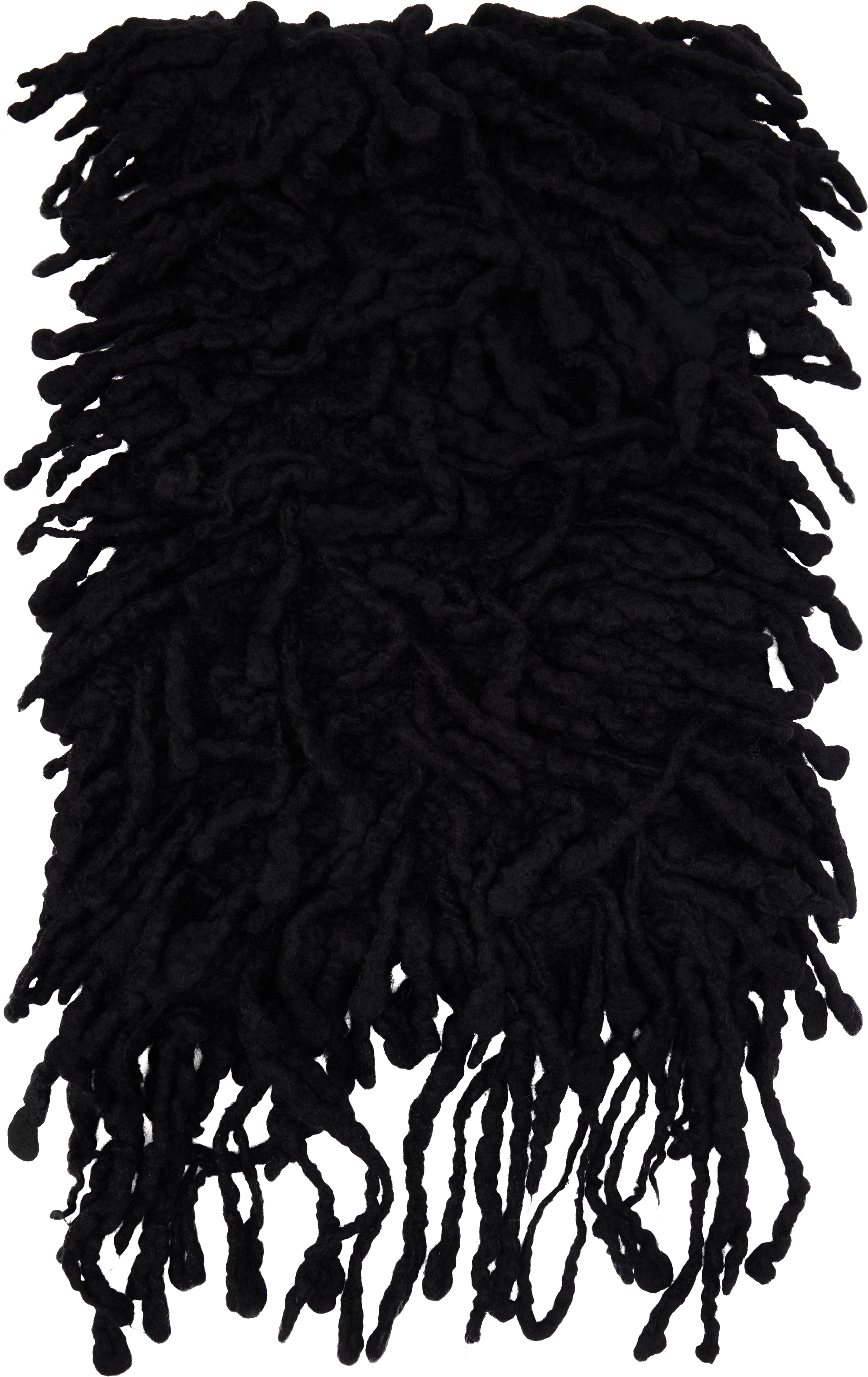 Black Sanra Fringed Stole Scarf