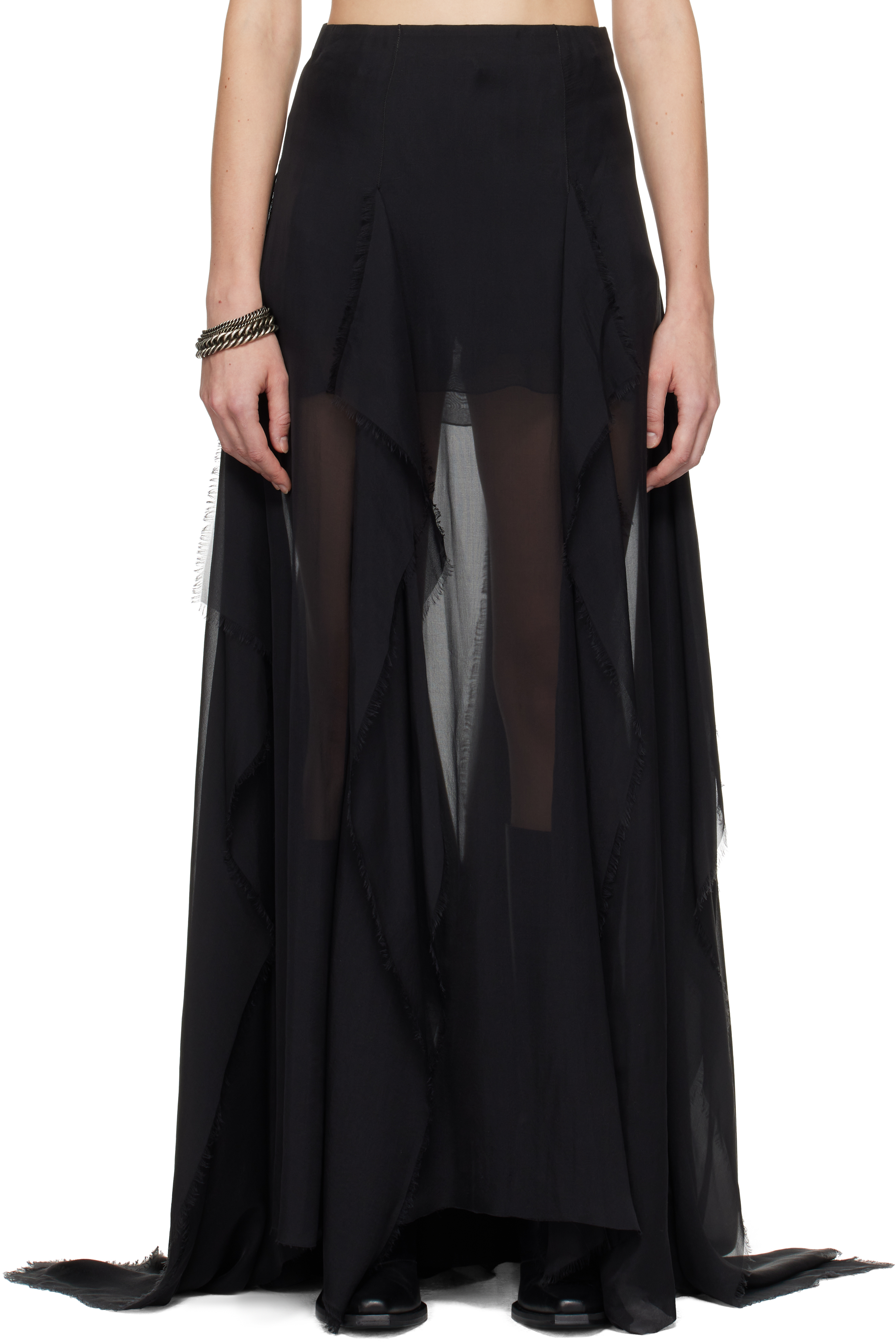 Black Saga X-Long Maxi Skirt