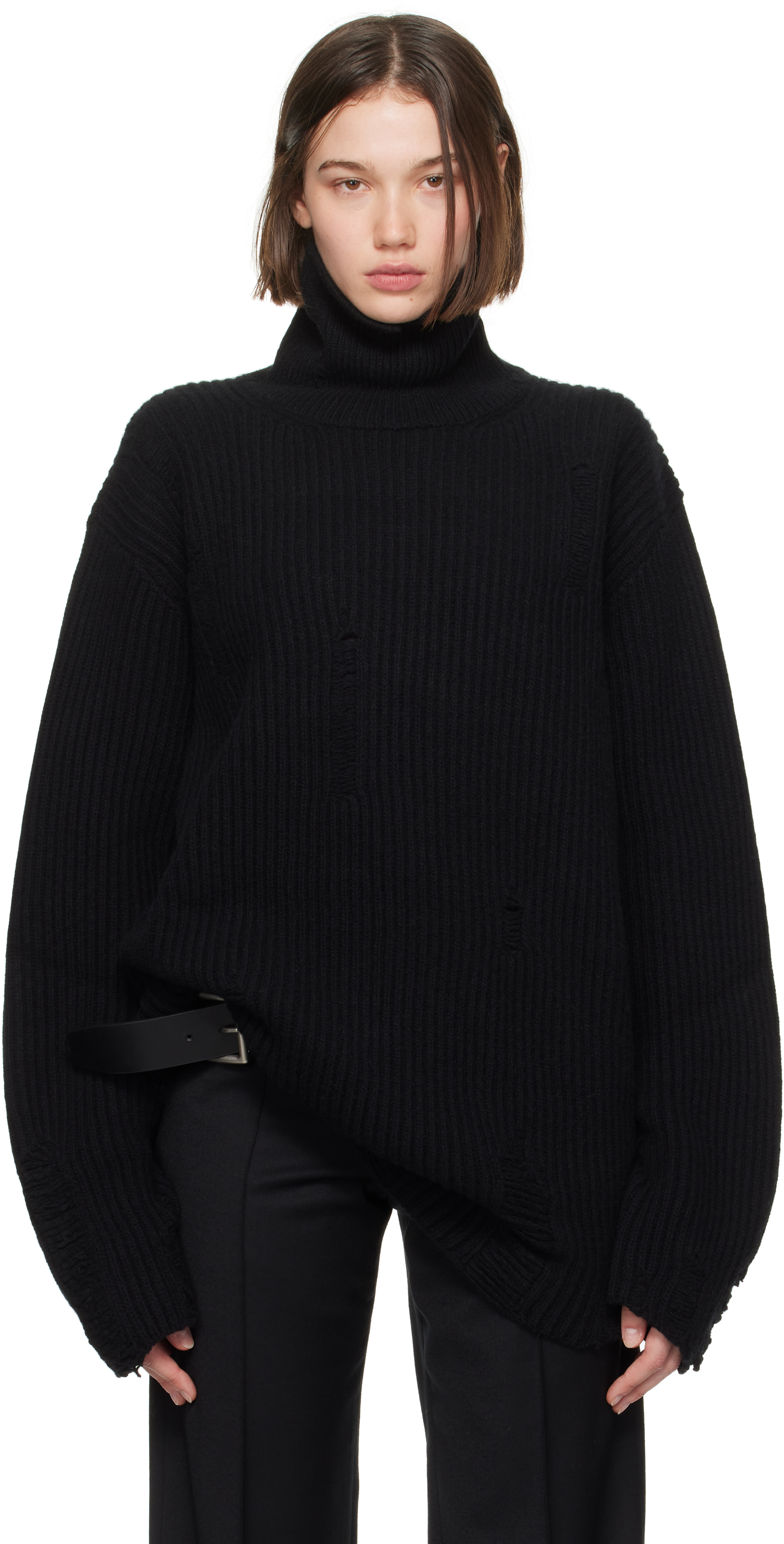 Black Tone Oversize Turtleneck