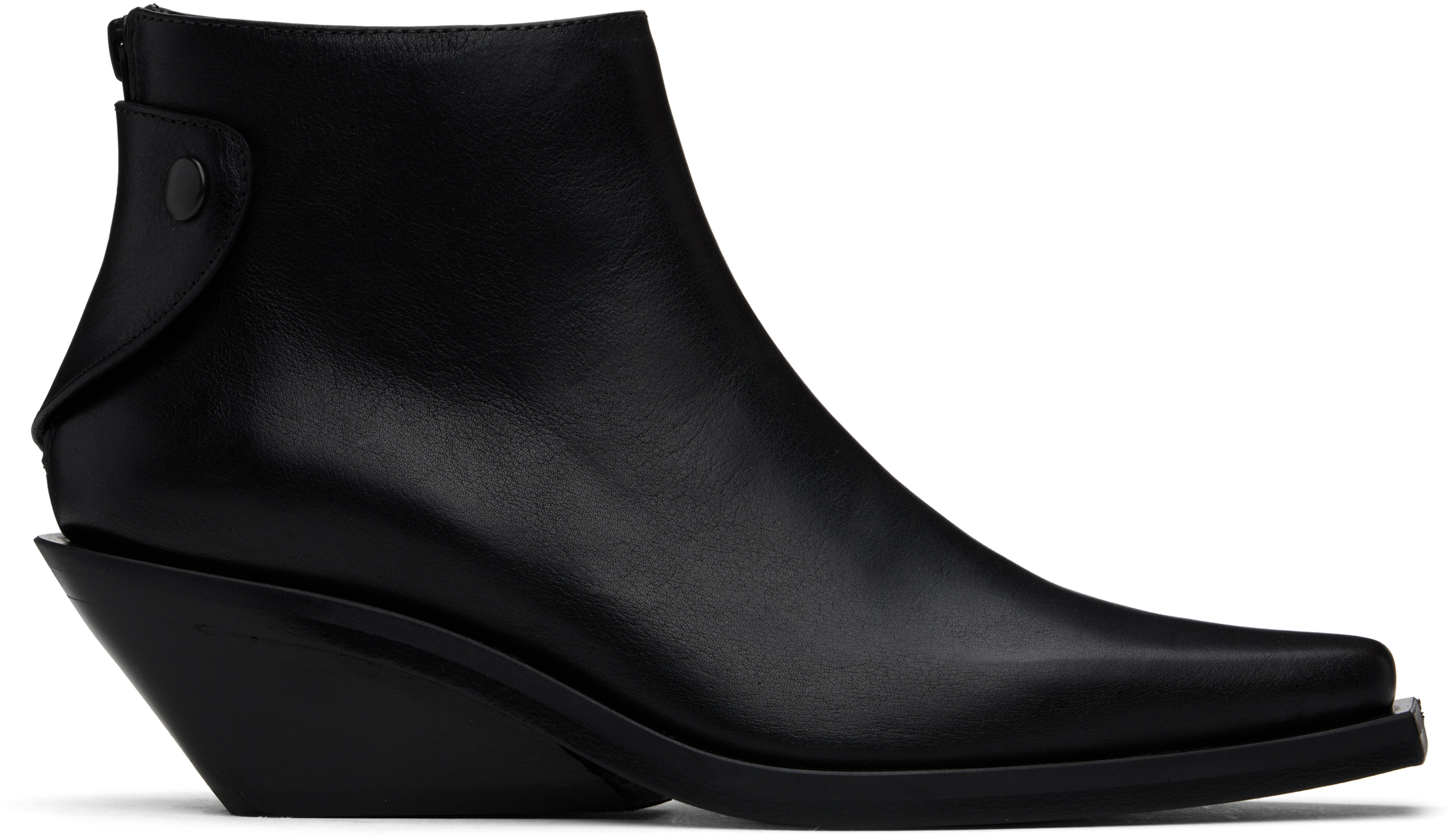 Ann Demeulemeester Black Kay Pointy Medium Heel Ankle Boots