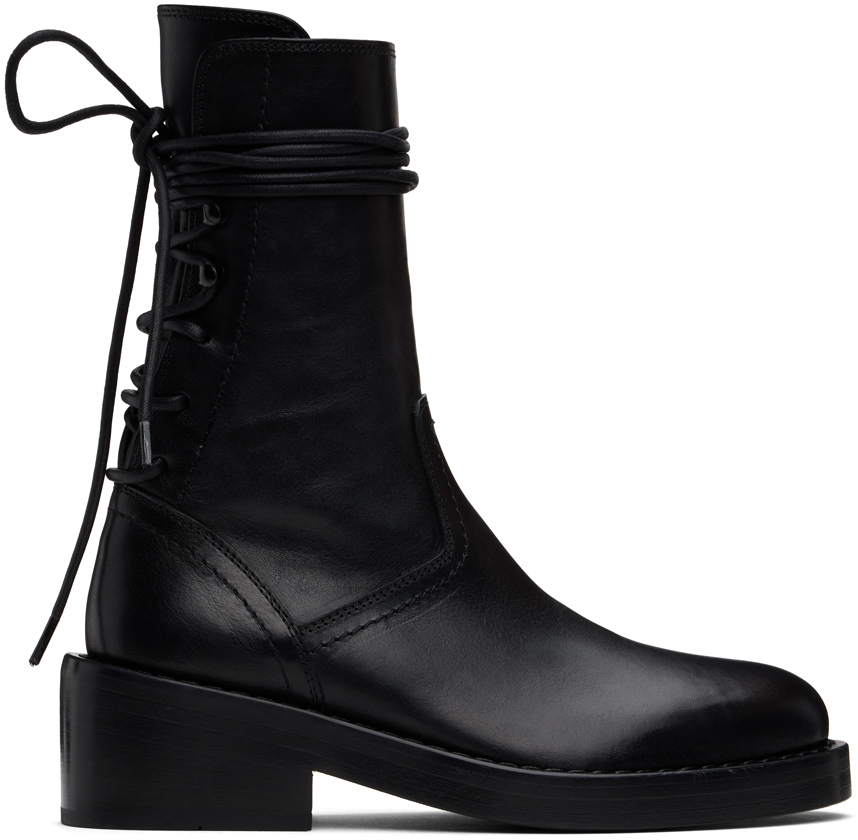 Black Henrica Boots by Ann Demeulemeester on Sale