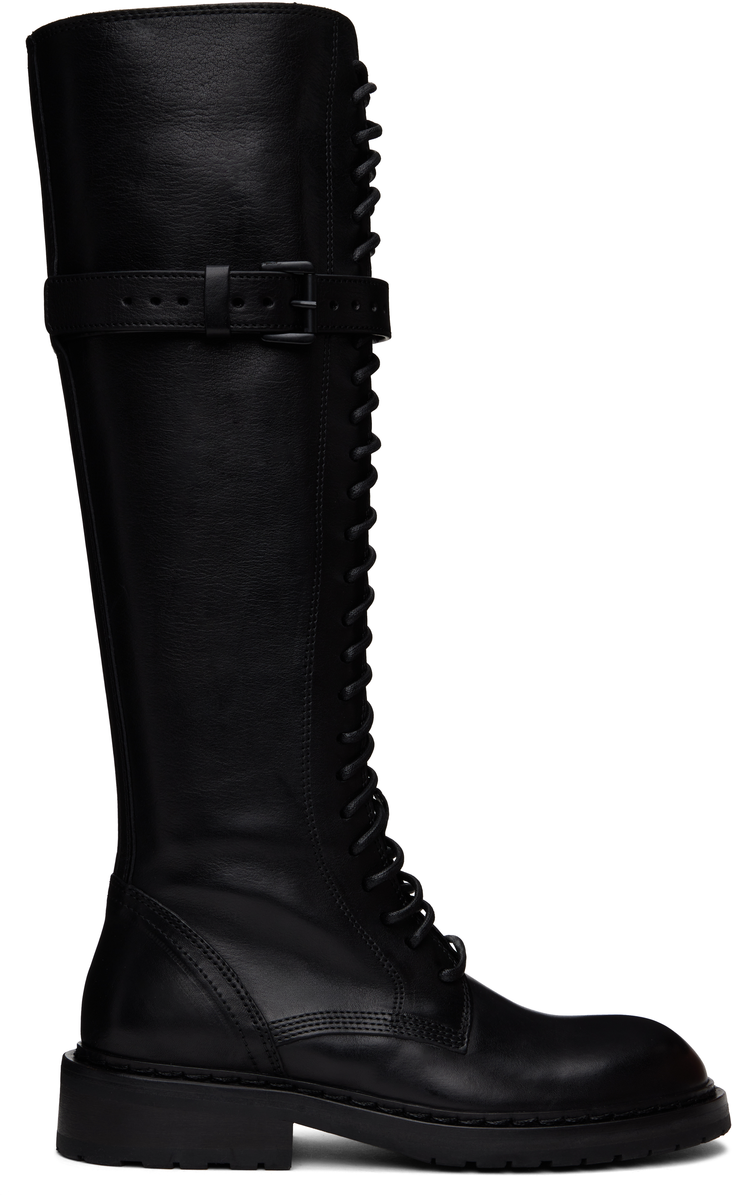 Shop Ann Demeulemeester Black High Danny Tall Boots In 099 Black