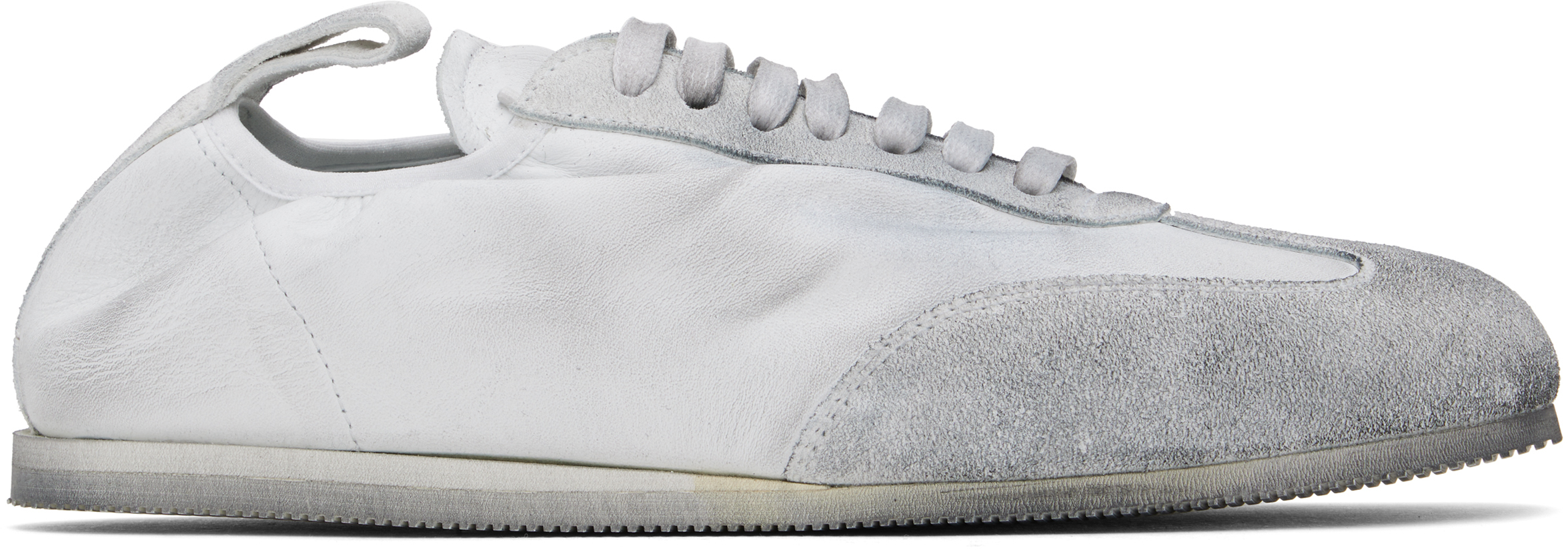 Shop Ann Demeulemeester White Sami Low-top Boxing Sneakers In 001 White