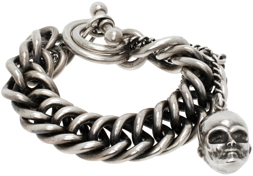 Ann Demeulemeester Silver Joni Bracelet In Antique Silver