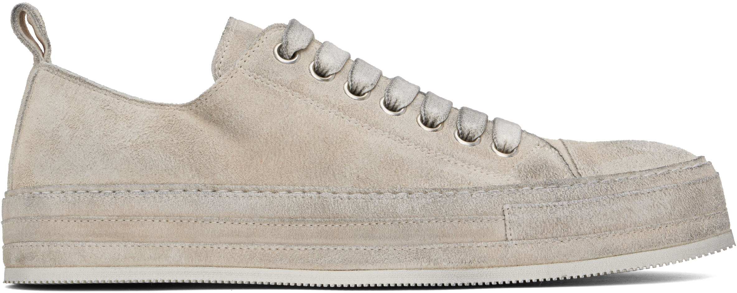 Ann Demeulemeester Gray Gert Low-top Sneakers In Dirty White